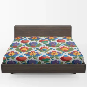 Russian Floral Design Fitted Sheet 1