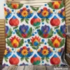 Russian Floral Design Quilt Blanket