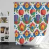 Russian Floral Design Shower Curtain