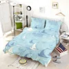 Sailboat Sea Wave Nautical Pattern Bedding Set