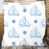 Sailing Boat Blue Wheel Quilt Blanket