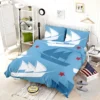 Sailing Tale Ship Pattern Bedding Set