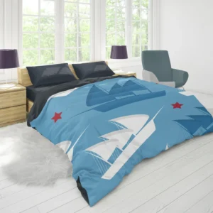 Sailing Tale Ship Pattern Duvet Cover 1