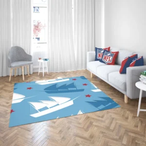 Sailing Tale Ship Pattern Rug 2