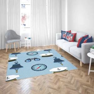 Sailor's Gear Nautical Pattern Rug 2