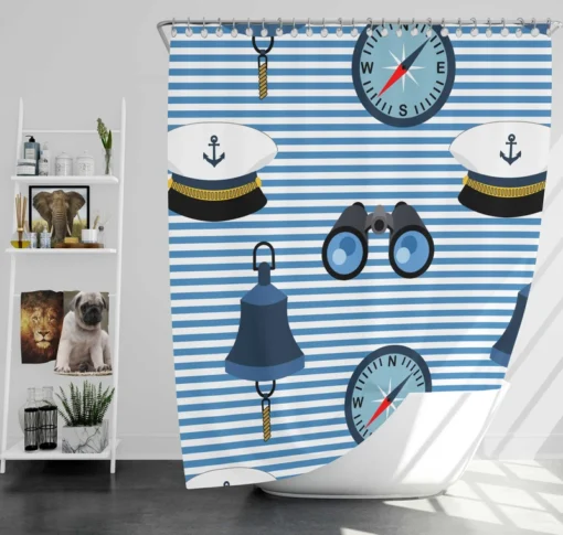 Sailor's Gear Nautical Pattern Shower Curtain