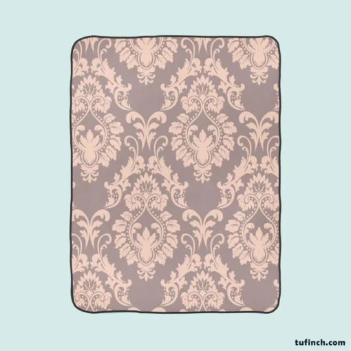 Salmon Ornamental Pattern Fleece Blanket 1