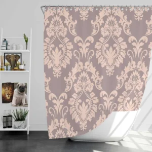 Salmon Ornamental Pattern Shower Curtain