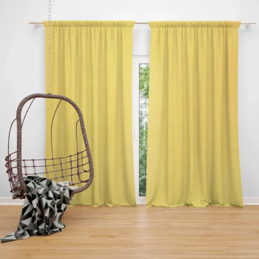 Sandy Yellow Solid Color Curtain