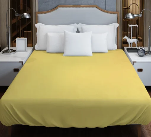 Sandy Yellow Solid Color Duvet Cover