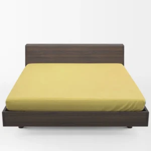 Sandy Yellow Solid Color Fitted Sheet 1