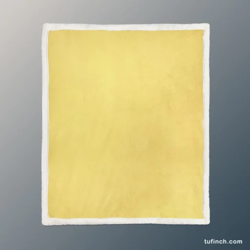 Sandy Yellow Solid Color Sherpa Fleece Blanket 1