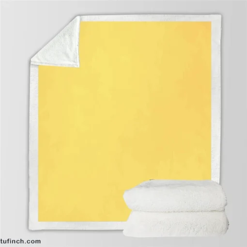 Sandy Yellow Solid Color Sherpa Fleece Blanket