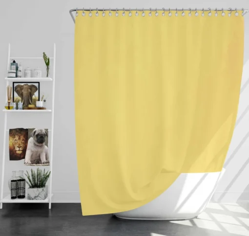 Sandy Yellow Solid Color Shower Curtain