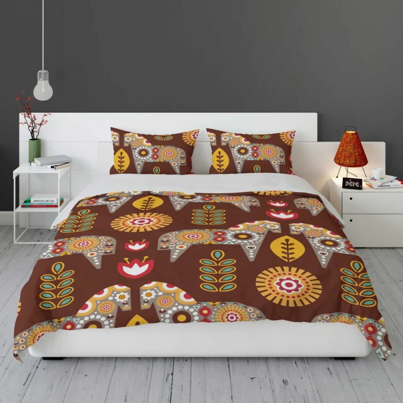 Scandinavian Folk Bedding Set 1