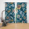 Scandinavian Folk Floral Design Curtain