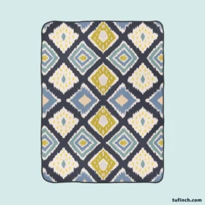 Scandinavian Ikat Pattern Fleece Blanket 1