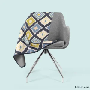 Scandinavian Ikat Pattern Fleece Blanket 2