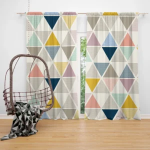 Scandinavian Triangle Pattern Curtain