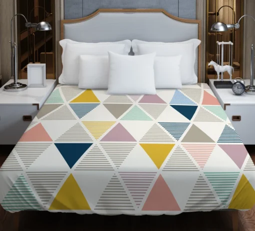 Scandinavian Triangle Pattern Duvet Cover