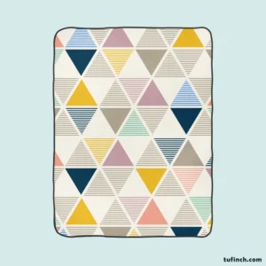 Scandinavian Triangle Pattern Fleece Blanket 1