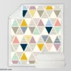 Scandinavian Triangle Pattern Sherpa Fleece Blanket