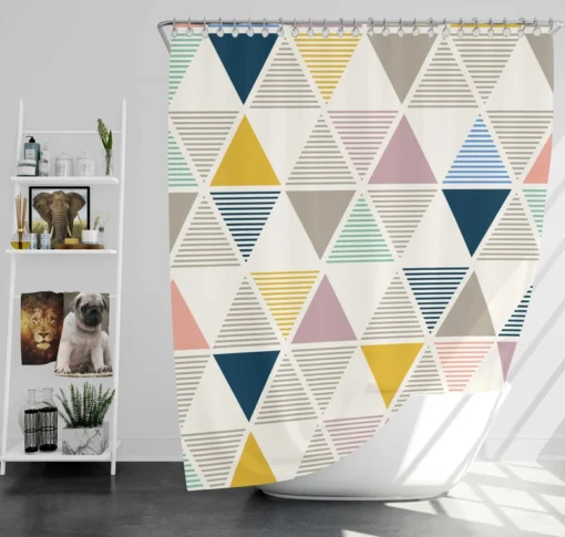 Scandinavian Triangle Pattern Shower Curtain