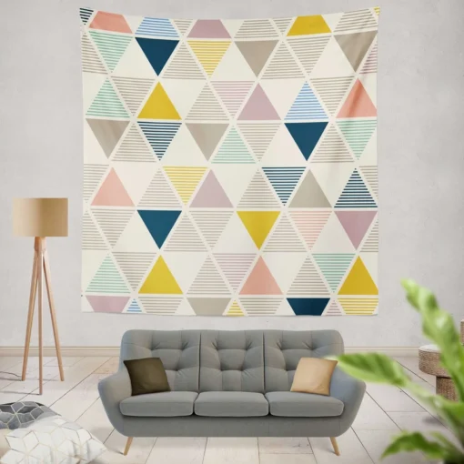 Scandinavian Triangle Pattern Wall Tapestry