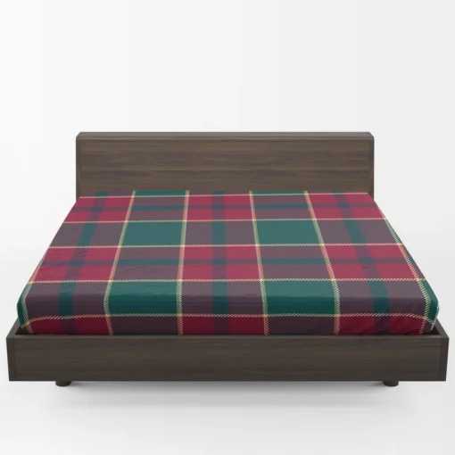 Scottish Red Green Tartan Pattern Fitted Sheet 1