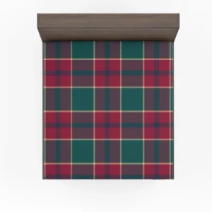 Scottish Red Green Tartan Pattern Fitted Sheet