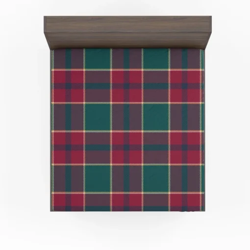 Scottish Red Green Tartan Pattern Fitted Sheet