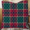 Scottish Red Green Tartan Pattern Quilt Blanket