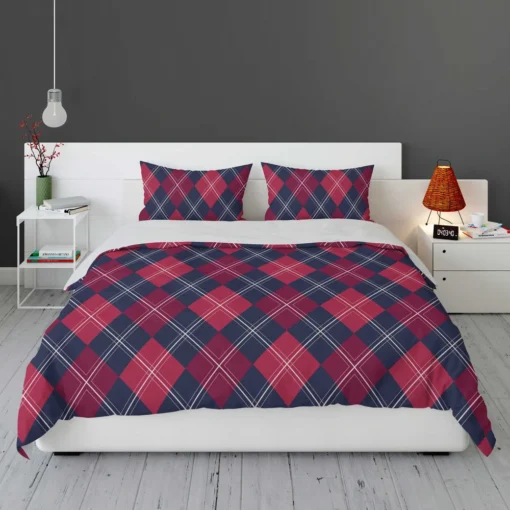 Scottish Tartan Argyle Strip Pattern Bedding Set 1