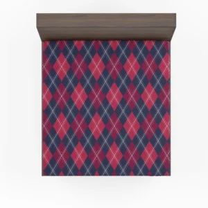 Scottish Tartan Argyle Strip Pattern Fitted Sheet