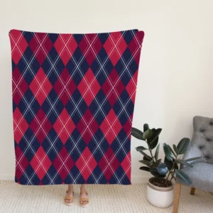 Scottish Tartan Argyle Strip Pattern Fleece Blanket