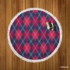 Scottish Tartan Argyle Strip Pattern Round Beach Towel