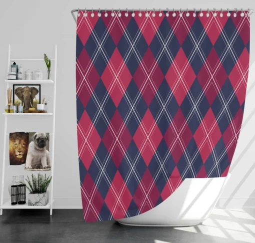 Scottish Tartan Argyle Strip Pattern Shower Curtain