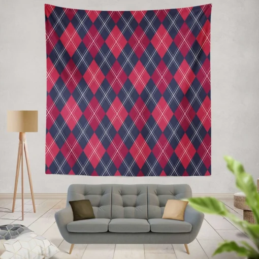 Scottish Tartan Argyle Strip Pattern Wall Tapestry