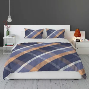 Scottish Tartan Blue Plaid Bedding Set 1