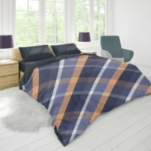 Scottish Tartan Blue Plaid Duvet Cover 1