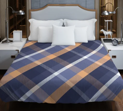 Scottish Tartan Blue Plaid Duvet Cover