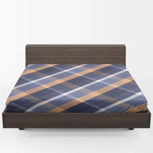 Scottish Tartan Blue Plaid Fitted Sheet 1