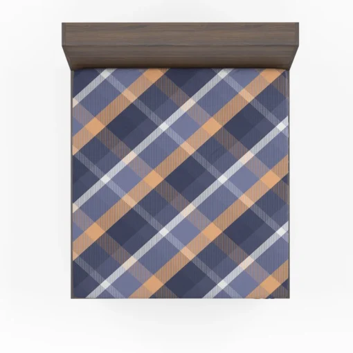 Scottish Tartan Blue Plaid Fitted Sheet