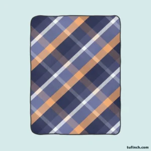 Scottish Tartan Blue Plaid Fleece Blanket 1