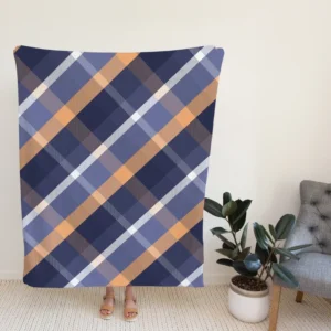 Scottish Tartan Blue Plaid Fleece Blanket