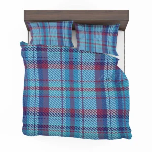 Scottish Tartan Blue Plaid Pattern Bedding Set 2