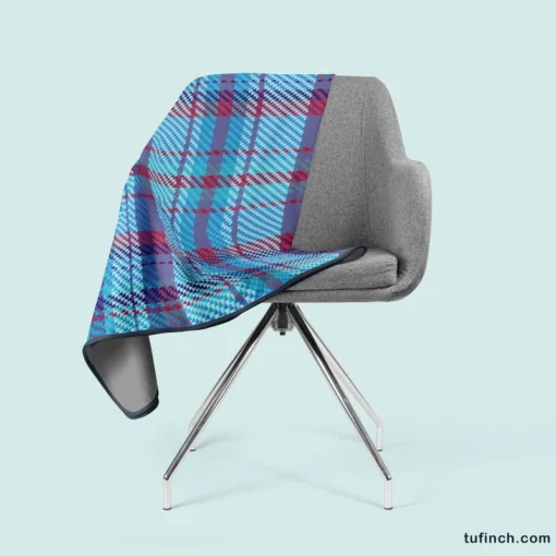 Scottish Tartan Blue Plaid Pattern Fleece Blanket 2