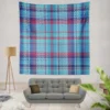 Scottish Tartan Blue Plaid Pattern Wall Tapestry