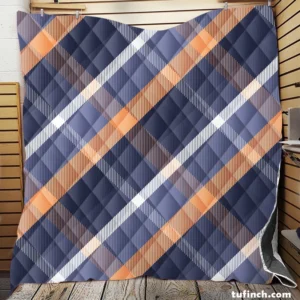 Scottish Tartan Blue Plaid Quilt Blanket