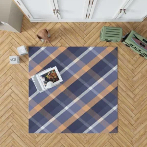 Scottish Tartan Blue Plaid Rug